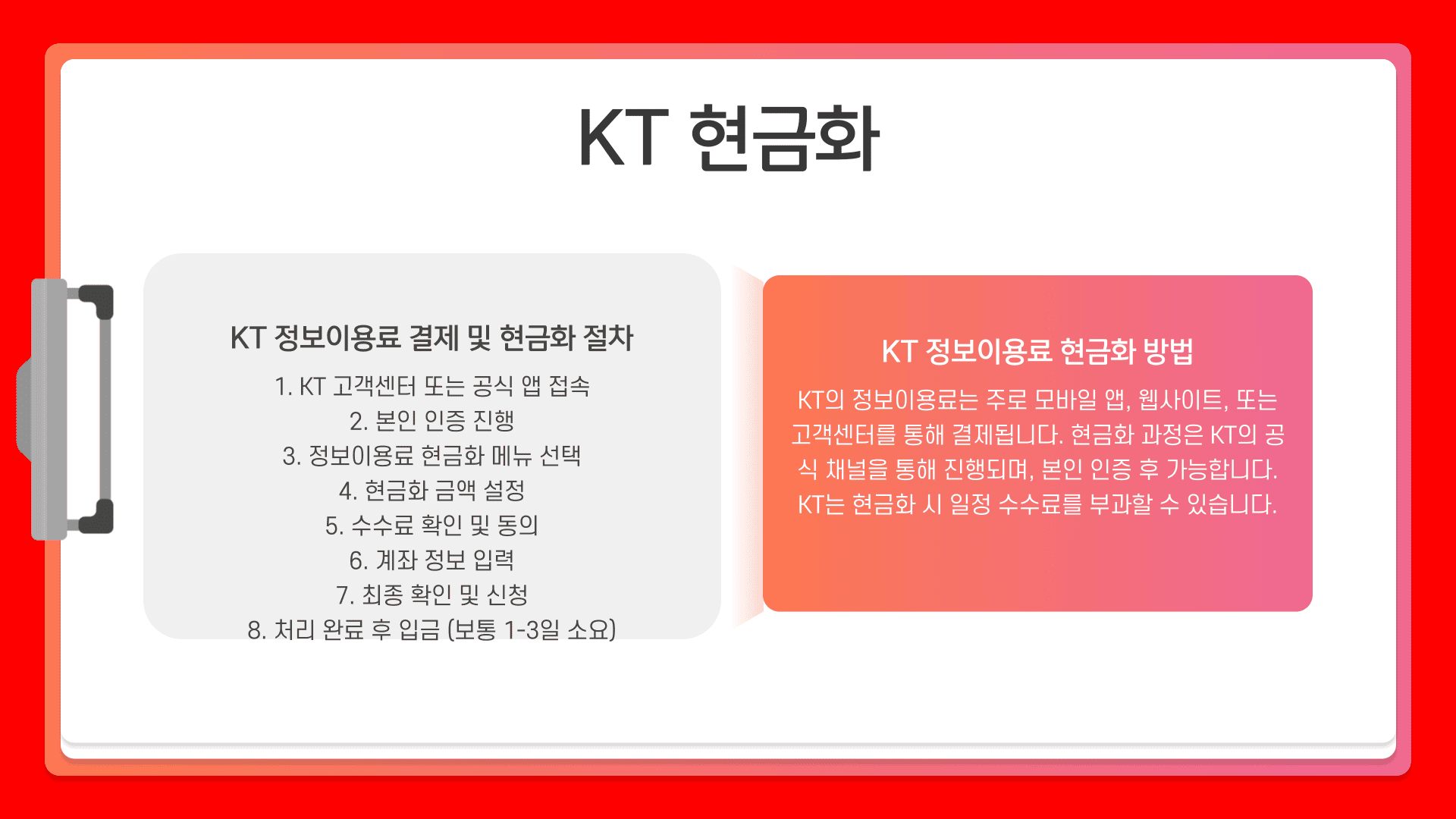 KT 정보이용료현금화