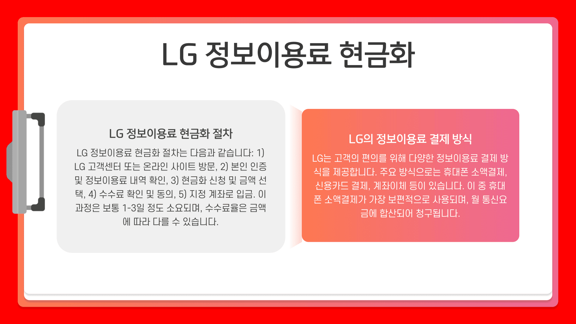 LG 정보이용료현금화